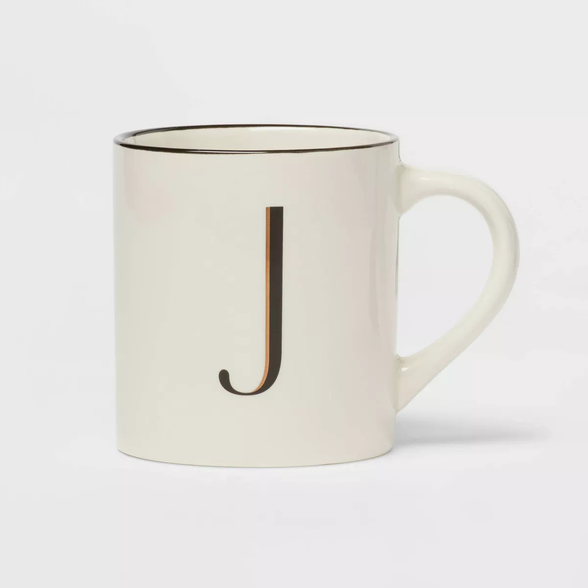 16oz Stoneware Monogram Mug Ivory - Threshold™ | Target
