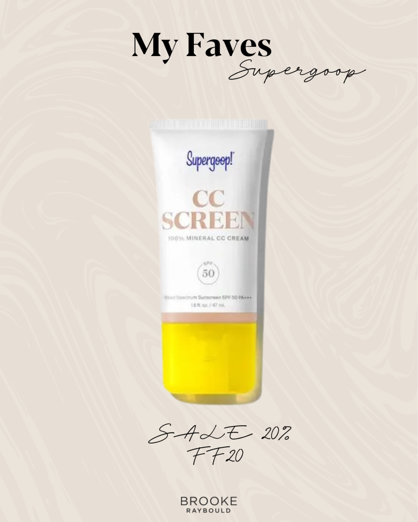 Supergoop friends and family sale! 

Use code FF20 for 20%

CC cream 215N is my shade 

#LTKSale #LTKbeauty #LTKsalealert