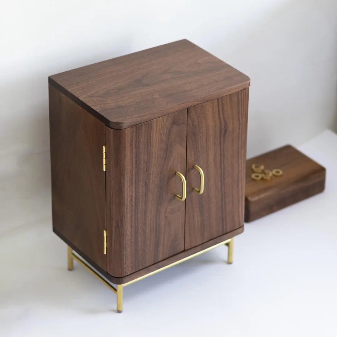 Solid Wood Jewelry Box, Large Jewelry Organizer with Drawers, Walnut Cherry Wood Case, Earring Br... | Etsy (US)