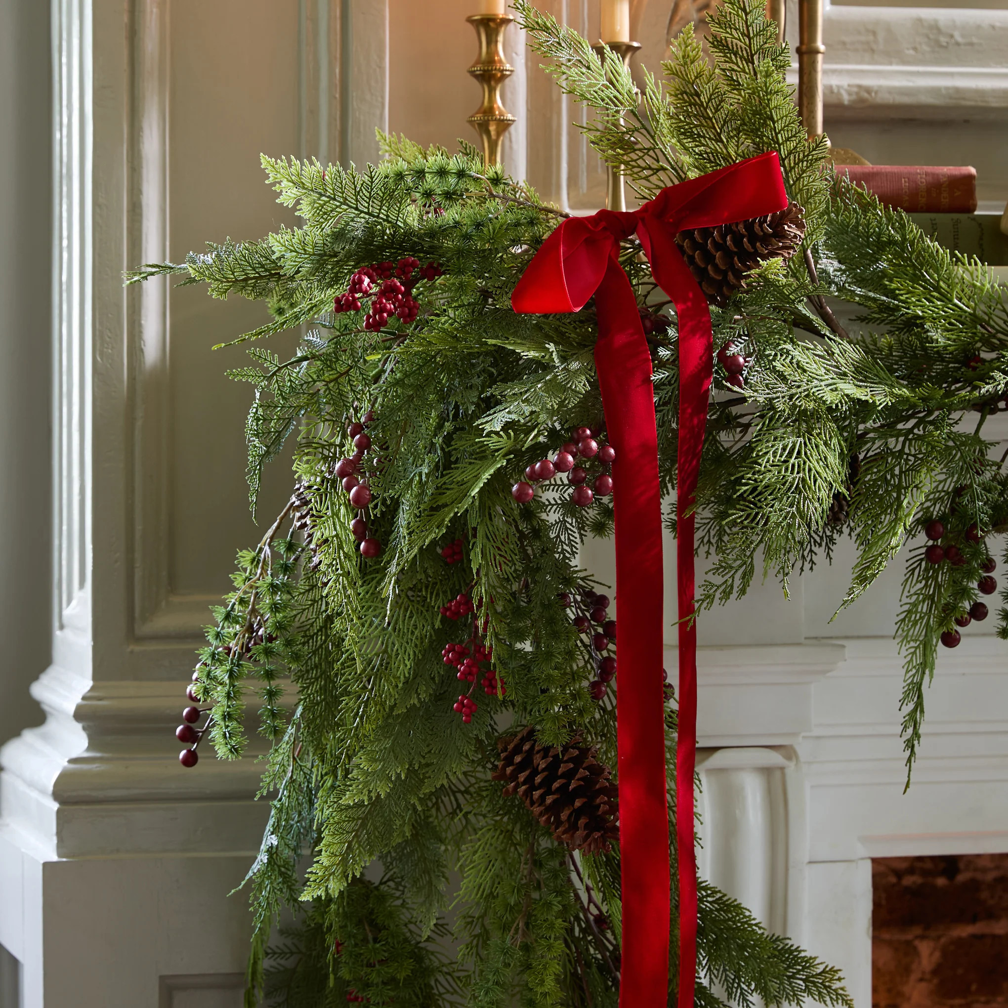 Real Touch Foraged Red Berry Pine Garland - 72 | Magnolia