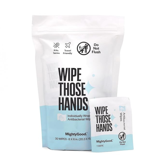 Wipe Those Hands On-The-Go Sanitizing Wipes -1 Pack of 30 Individually Wrapped Wipes - Alcohol & ... | Amazon (US)