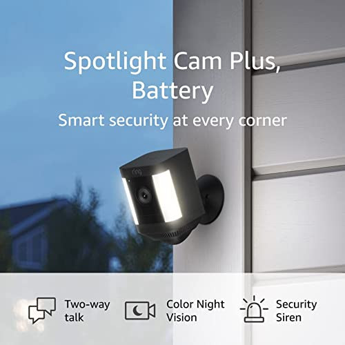 Ring Spotlight Cam Plus, Battery | Two-Way Talk, Color Night Vision, and Security Siren (2022 rel... | Amazon (US)