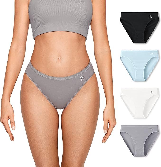 SOULVOR Womens Natrelax Stretch Cotton Modal Panties Thong/String/Bikini/Briefs/Hipster/Boy Short... | Amazon (US)