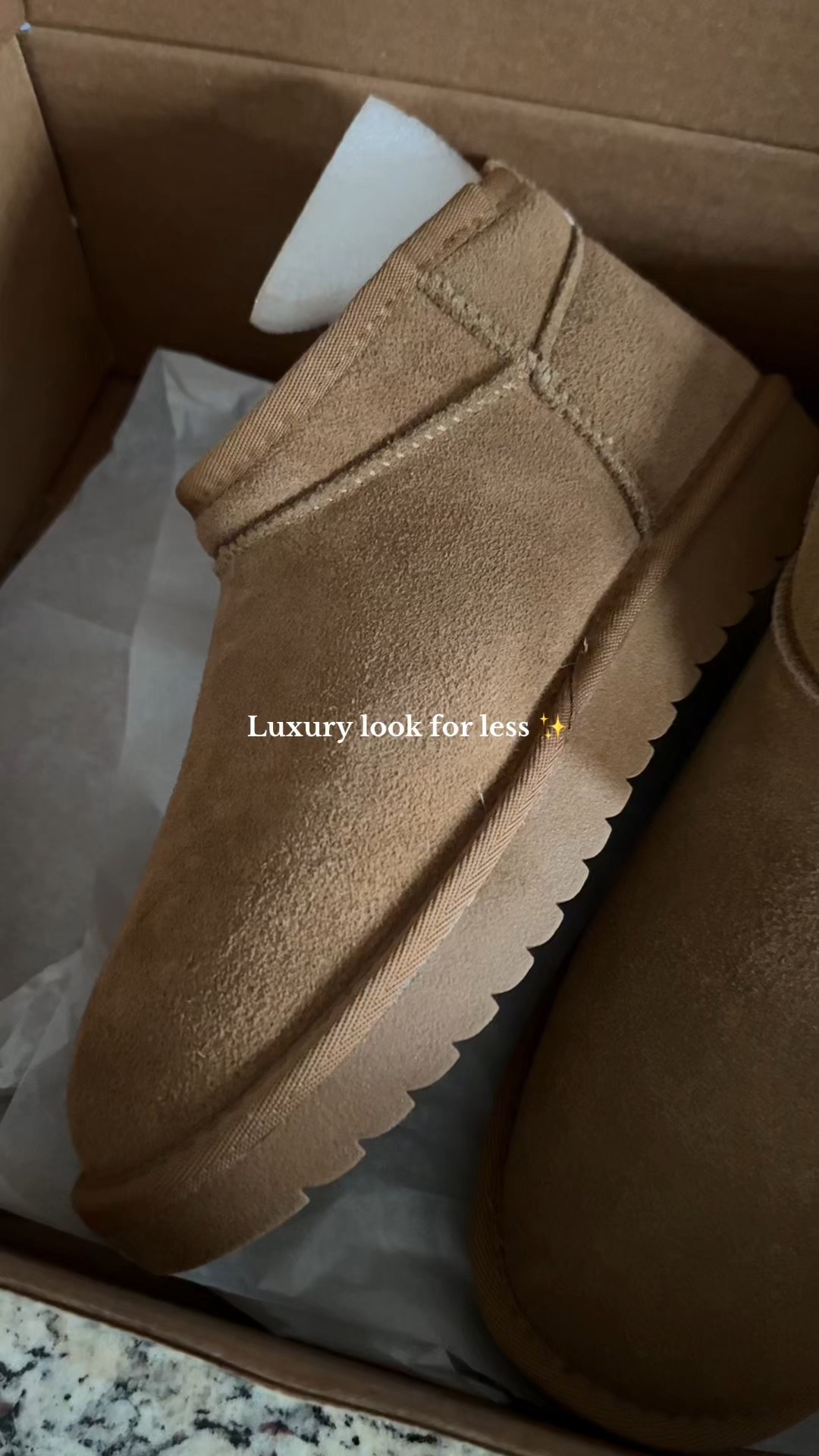 The perfect ankle bootie 🫶🏼 helping me achieve my luxury looks for way less!

#luxuryforless #fallboots #fallbootie #boots #anklebootie #fallfashion #ugglookalike 

#LTKStyleTip #LTKHoliday #LTKSeasonal