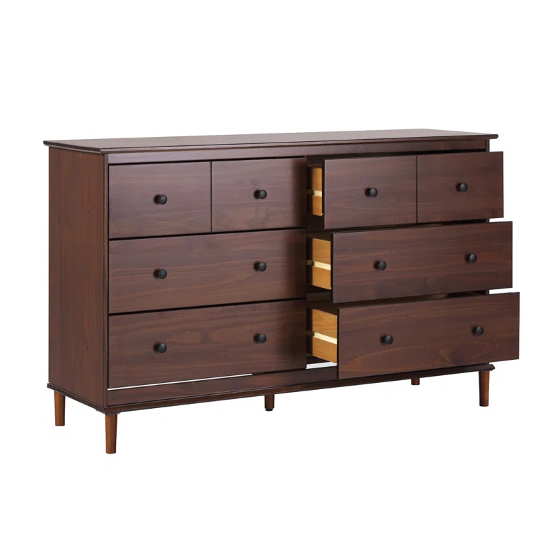 Bhuneshwar 6 Drawer Solid Wood Double Dresser | Wayfair North America