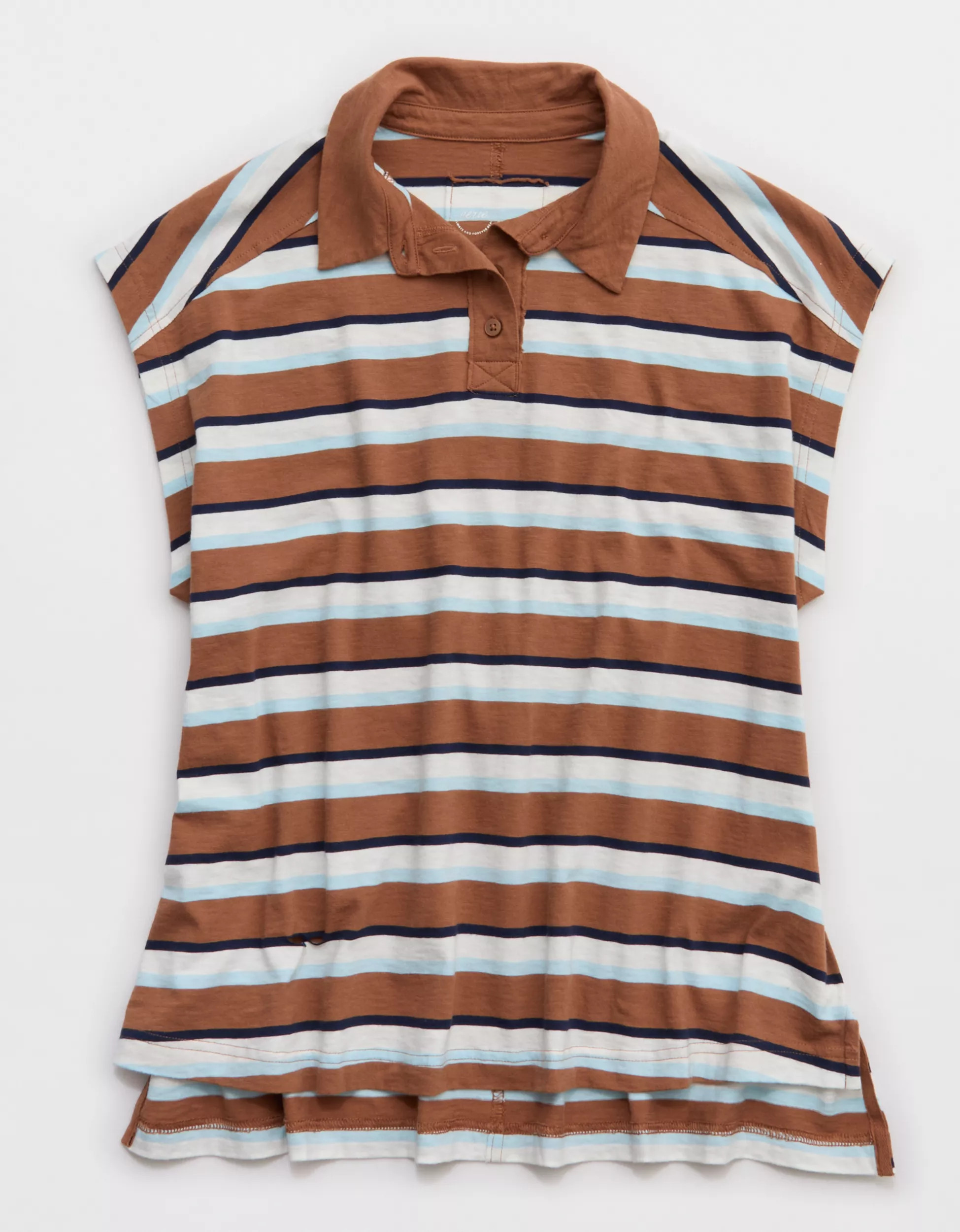 Aerie Happiest Oversized Polo T-Shirt | Aerie