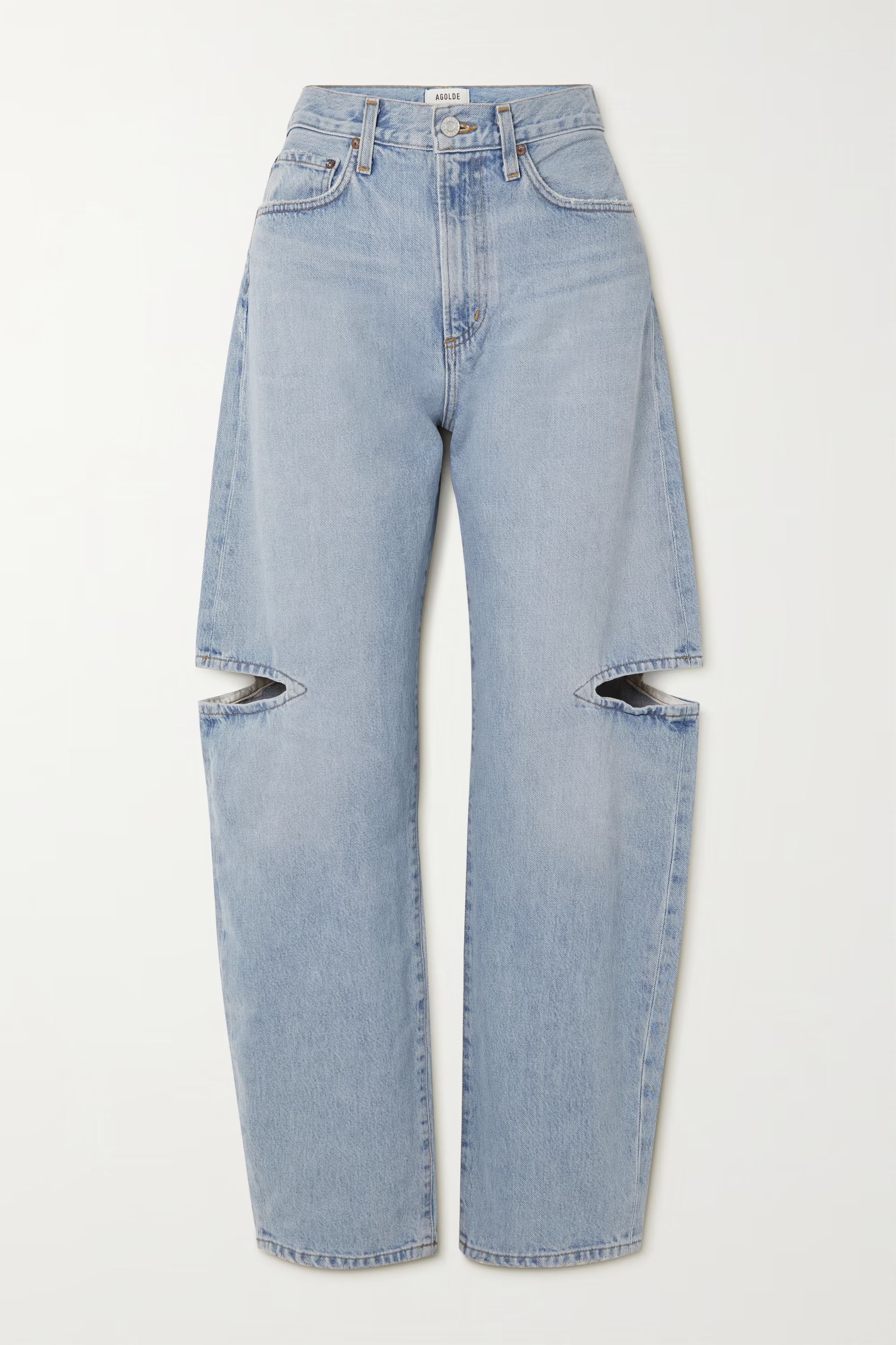 Sanna Slice cutout high-rise tapered organic jeans | NET-A-PORTER (US)