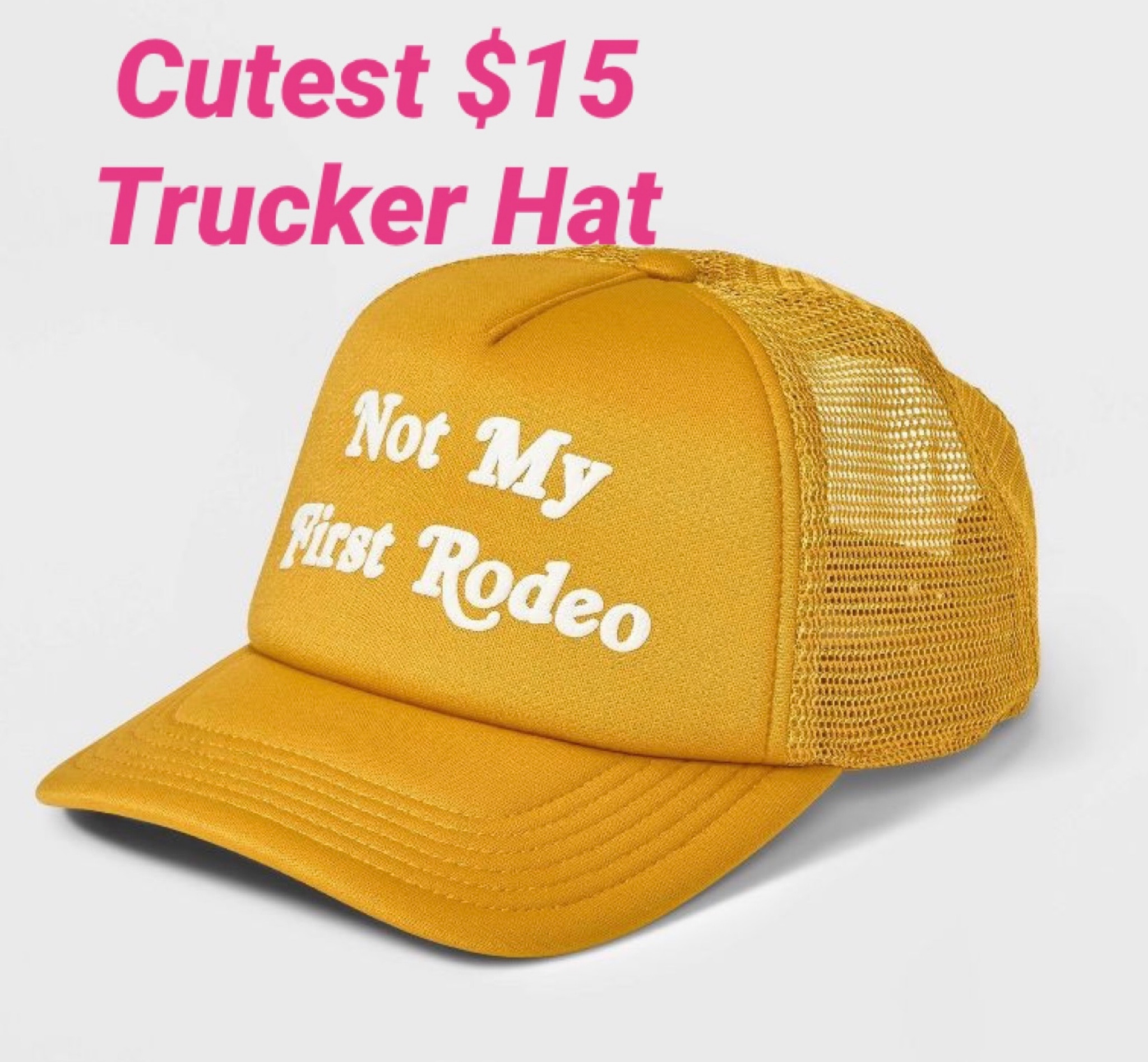 This hat just makes me laugh! 💛🤠💛 Cute Target trucker hat for $15! 

#LTKstyletip