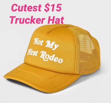 This hat just makes me laugh! 💛🤠💛 Cute Target trucker hat for $15! 

#LTKstyletip
