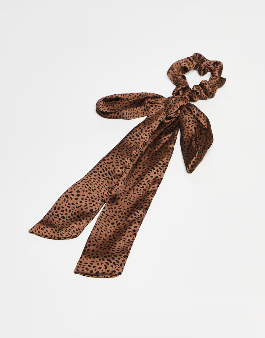 Kristin Ess Hair The Scrunchie + Scarf Set - Cheetah-Brown | ASOS (Global)