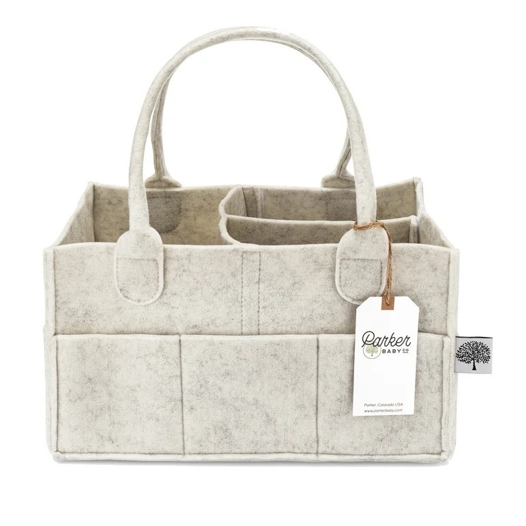 Parker Baby Felt Diaper Caddy - White Nursery Storage for Diapers - Regular | Walmart (US)