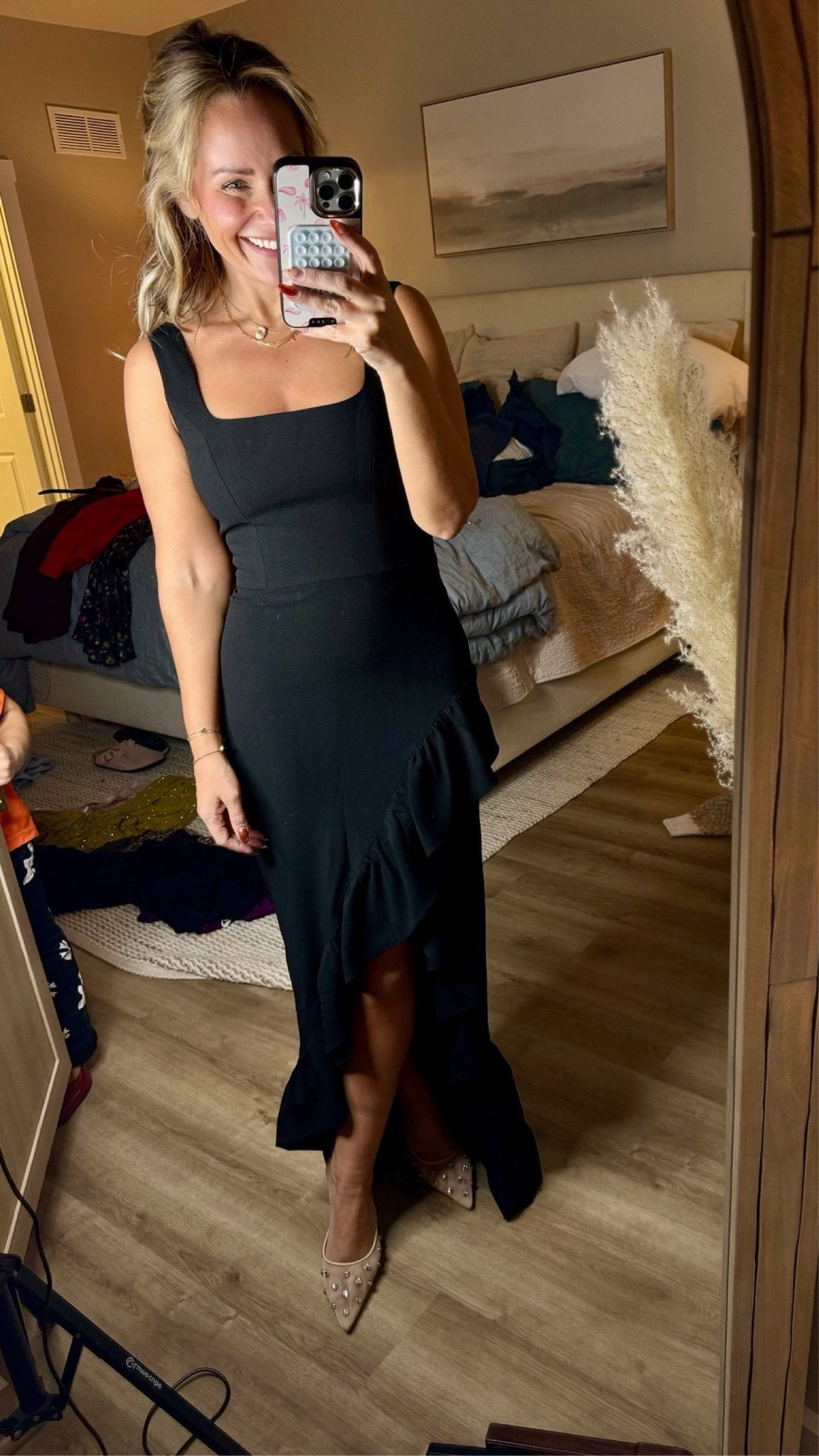 Back in stock!✨ this ruffle black dress from Nordstrom is so good! Under $200💁🏼‍♀️

wedding guest dresses, event wear dress, formal dress, Nordstrom, maxi dresses, long dresses, Claire Tammaro 

#LTKStyleTip #LTKMostLoved #LTKWedding