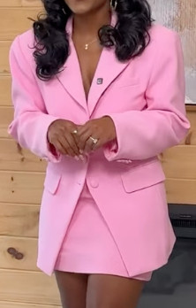 All pink blazer and skirt moment 💗✨
#Amazondupe 

 #LTKdayinmylife #LTKootd #LTKWorkwear