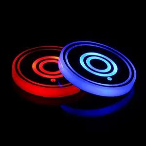 LED Car Cup Holder Lights,7 Colors Changing USB Charging Mat Waterproof Cup Pad,LED Interior Atmo... | Amazon (US)