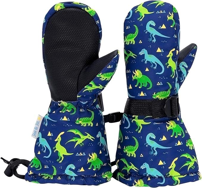 JAN & JUL Mittens for Baby Toddler Kids, Waterproof Winter Gloves for Boys | Amazon (US)