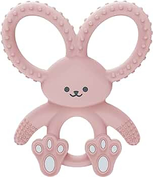 Dr. Brown's Flexees Pink Bunny, Soft 100% Silicone Baby Teether, BPA Free, 3m+ | Amazon (US)
