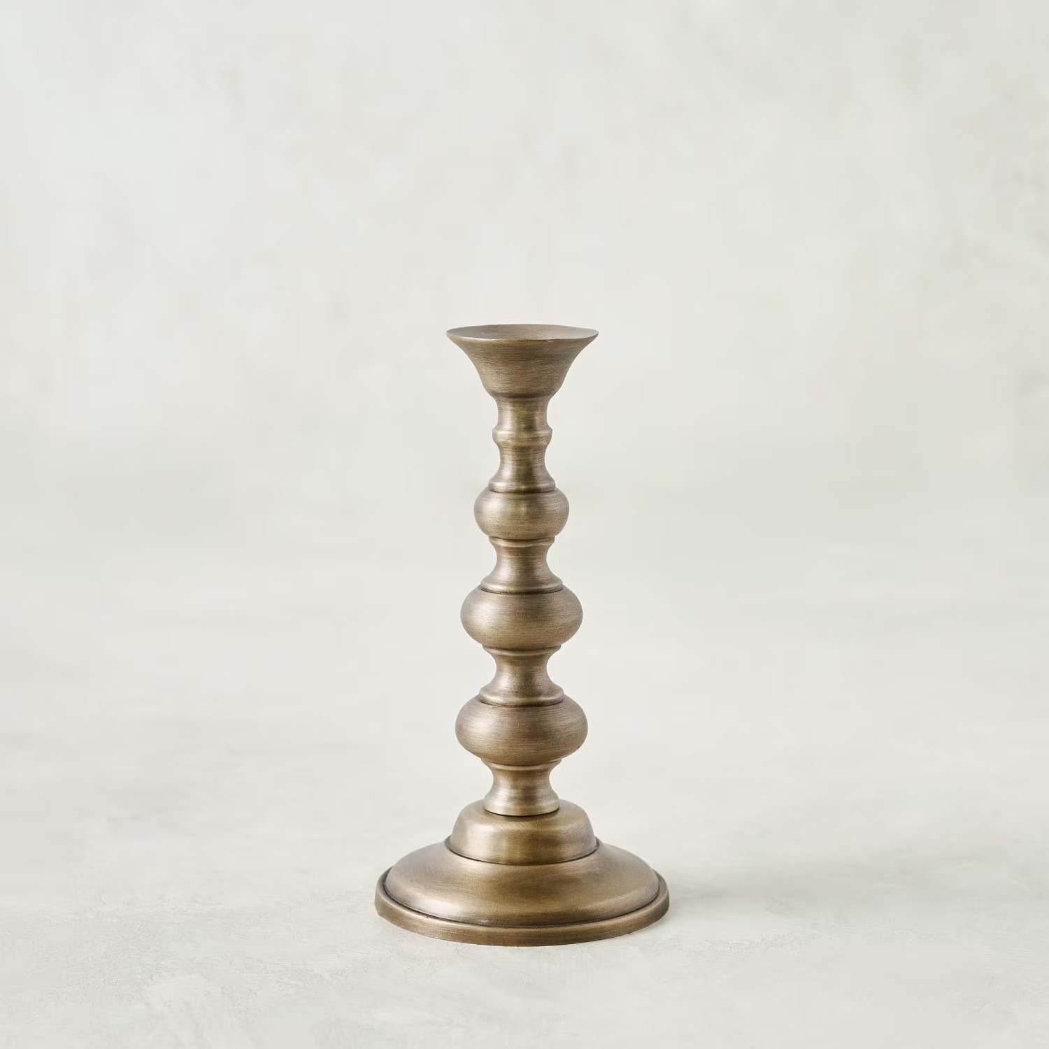 Faris Antiqued Brass Candleholder | Magnolia