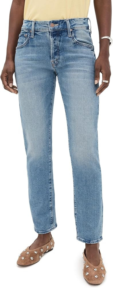 MOTHER Women's The Mid Rise Dazzler Ankle Step Jean | Amazon (US)