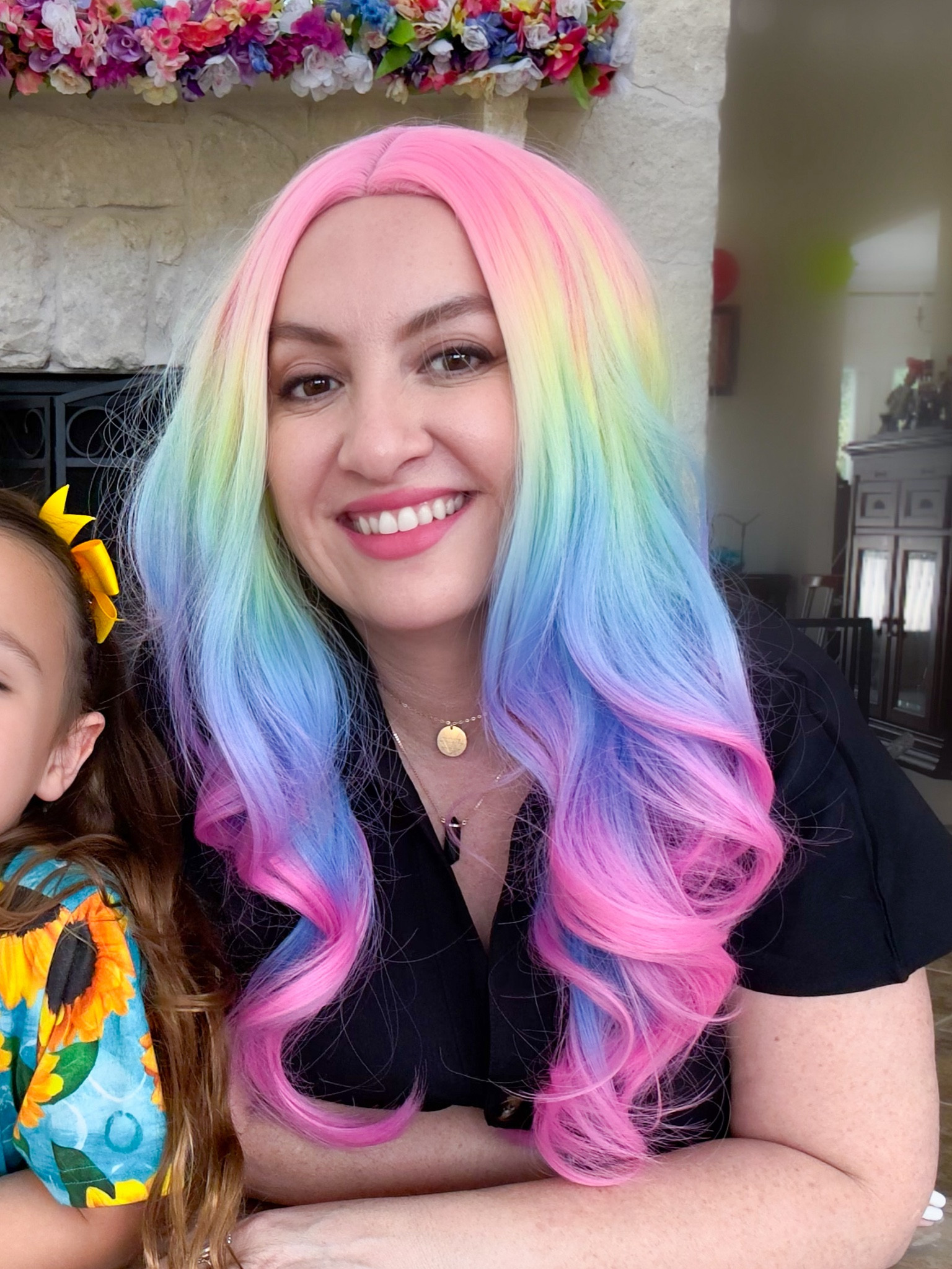 💰: Coupon code：SMFLife
📱: Women Girls Long Curly Rainbow Wig With Wig Cap
SKU: sb2403220660610976
ID: 32123287

💵 Extra 50% Off Music Fest Wigs, go search 5050 on SHEIN.

https://www.shein.com/promotion/Synthetic-Hair-Wigs-Sales-24APR-sc-025564029.html
