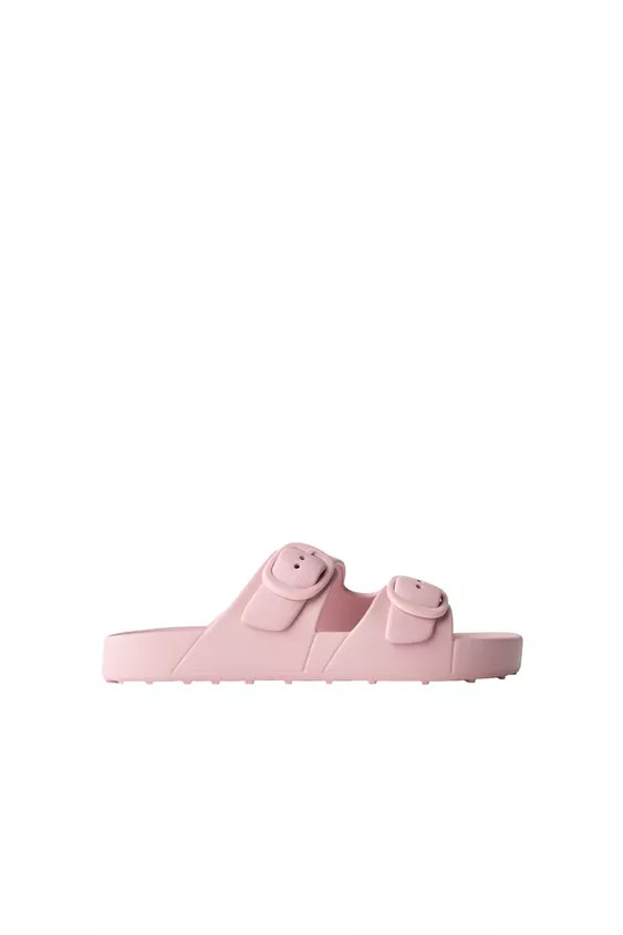 RUBBERIZED BUCKLED SANDALS | Zara Canada