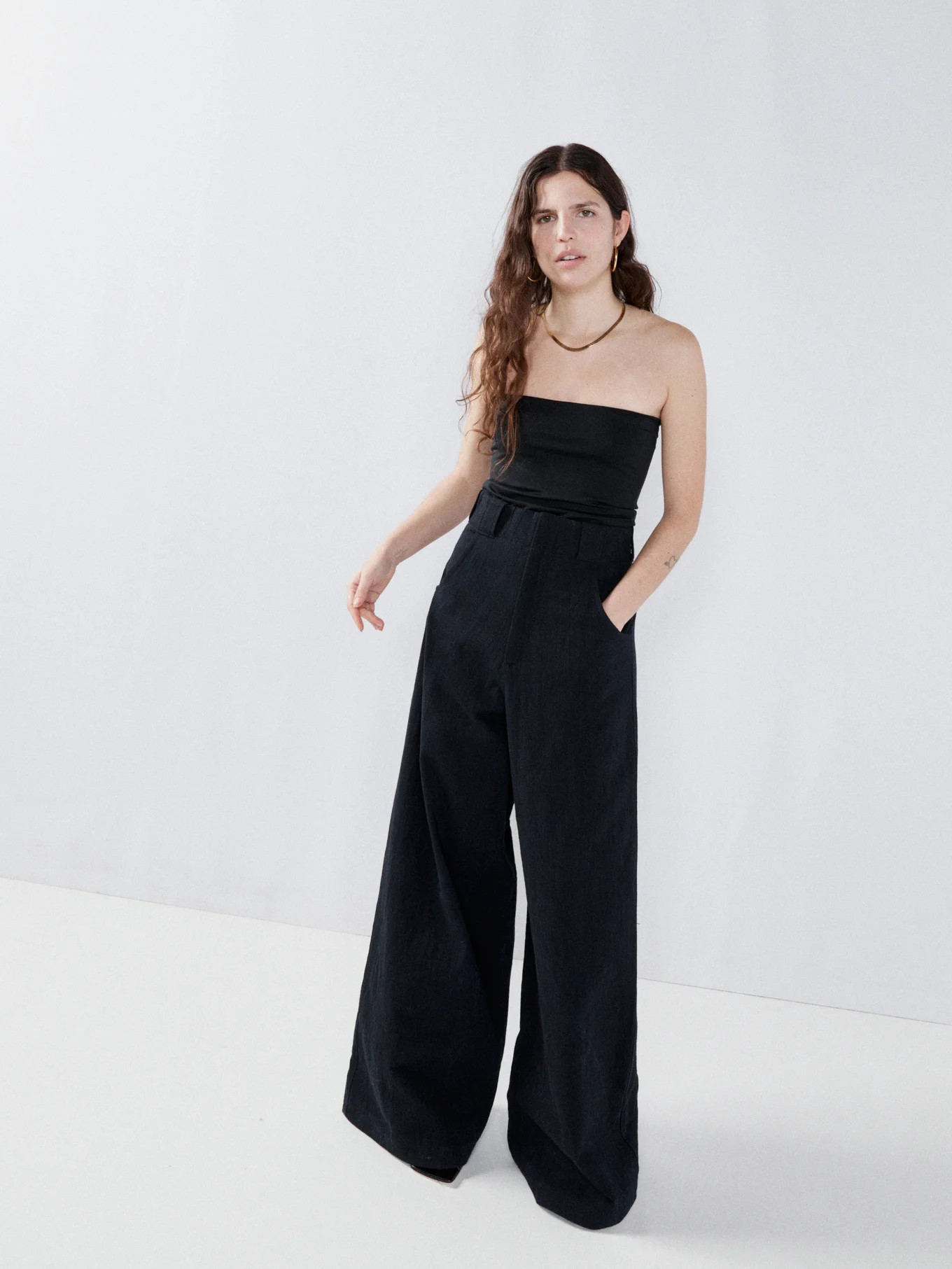 Double layer jersey bandeau top | Matches (UK)