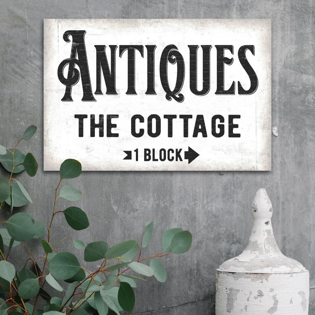 Custom Antique Cottage Sign, Personalized Vintage Farmhouse Decor, Primitive Rustic Home Decor, C... | Etsy (US)