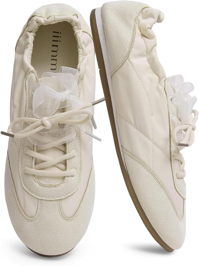 iiimmu Ballet Flats Sneakers for Women Casual Walking Shoes | Amazon (US)
