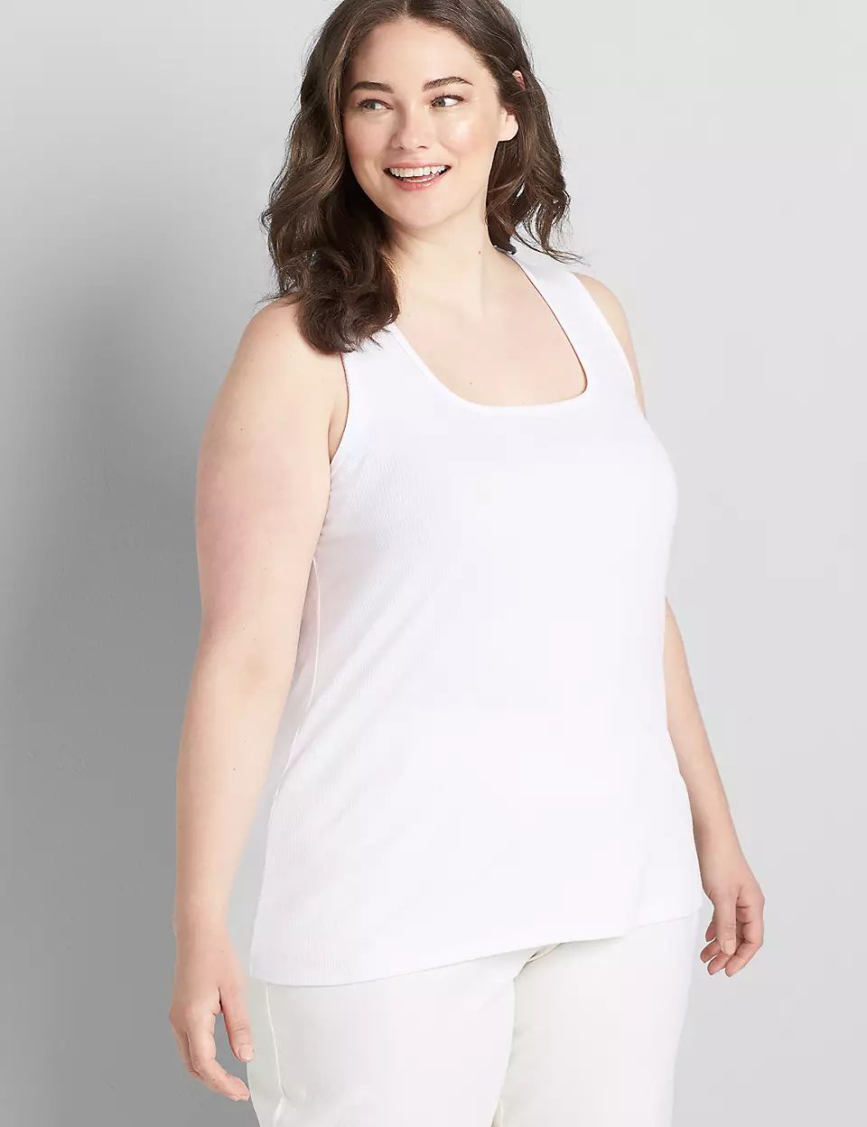 Rib Square-Neck Tank | Lane Bryant (US)