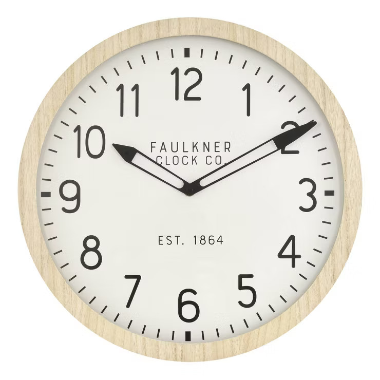 Round wall clock with numeric markings makes it easy to read the time | Target