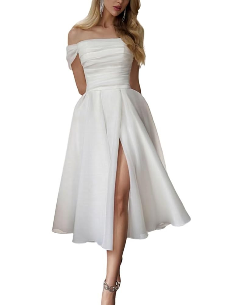 Midi Wedding Dresses for Bride White Midi Dress Spring Midi Spring Dresses 2026 Amazon | Amazon (US)