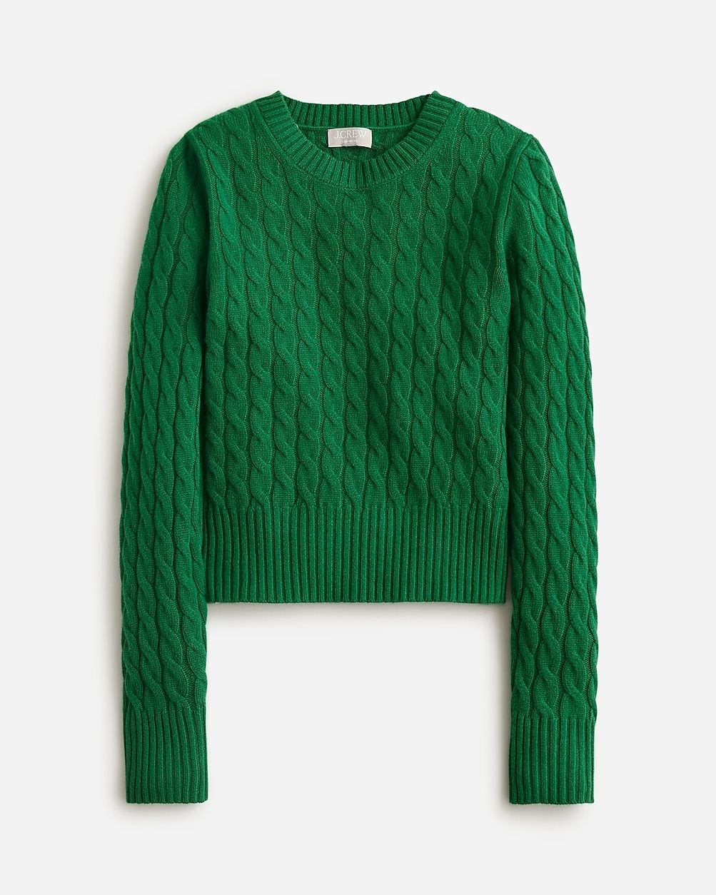 Cashmere shrunken cable-knit crewneck sweater | J.Crew US