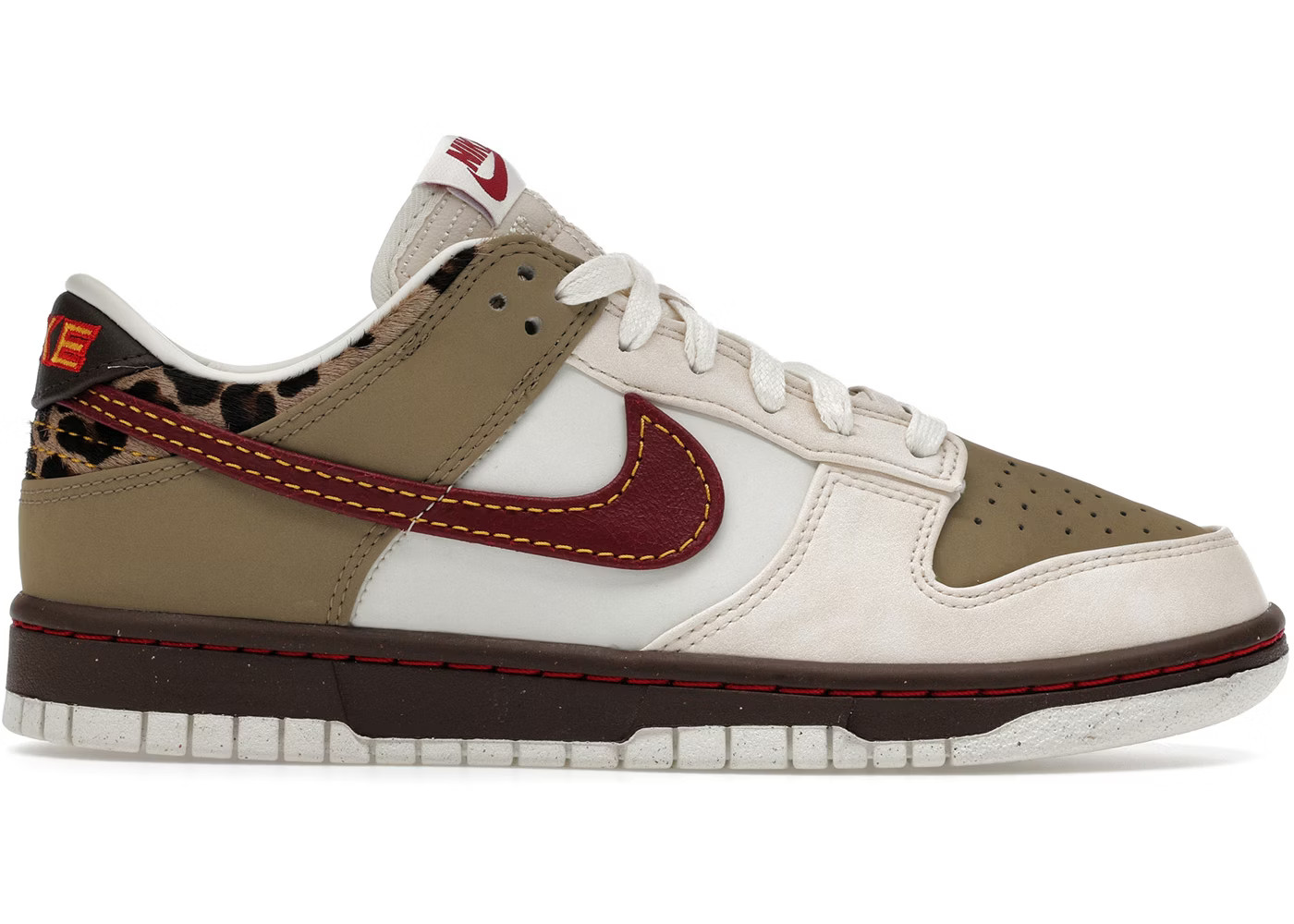 Nike Dunk Low RetroKhaki Team Red Pearl White (Women's) | StockX