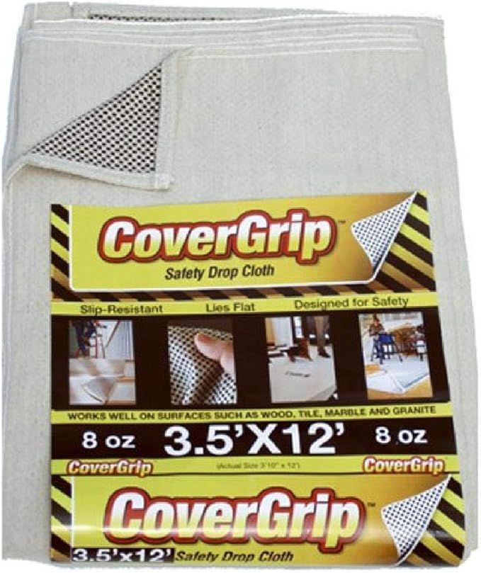 8 oz Canvas Safety Drop Cloth, 3.5' x 12' | Amazon (US)