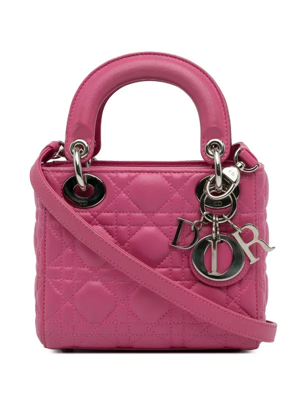 Christian Dior 2014 pre-owned Mini Cannage Lady Dior Handbag - Farfetch | Farfetch Global