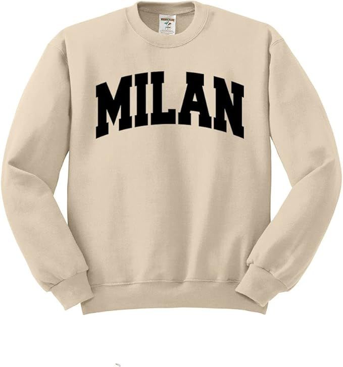 TeesAndTankYou Milan College Style Sweatshirt Unisex | Amazon (US)