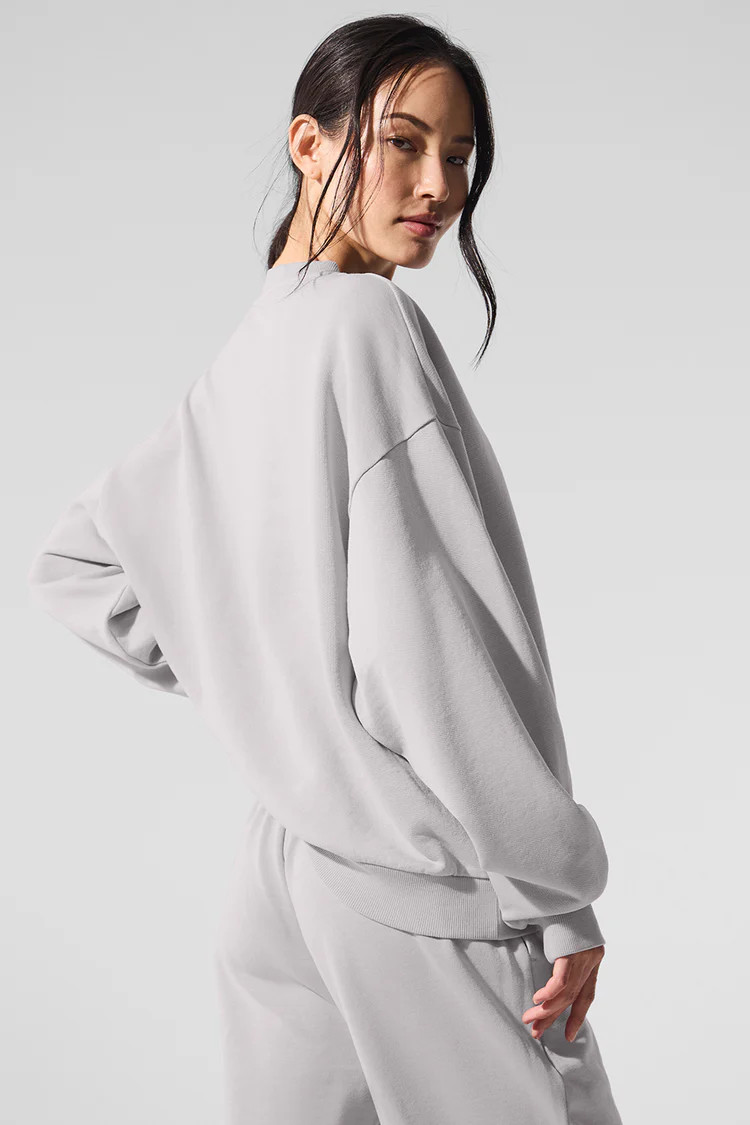 Washed Accolade Crew Neck Pullover - Grey Sky Wash | Alo Yoga (US)