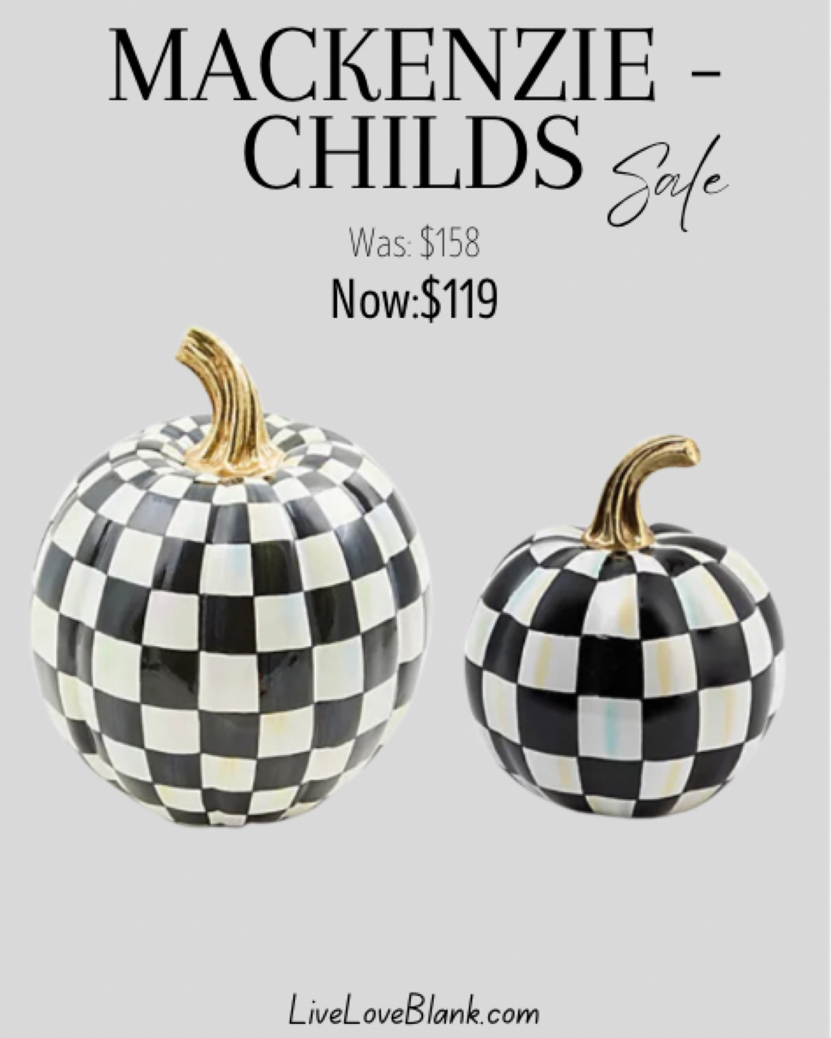 Mackenzie-Childs set of 2 pumpkins small and mini
6 color variations available!
Fall decor
Halloween decor 
Hand painted ceramics

#LTKSaleAlert #LTKSeasonal #LTKHome