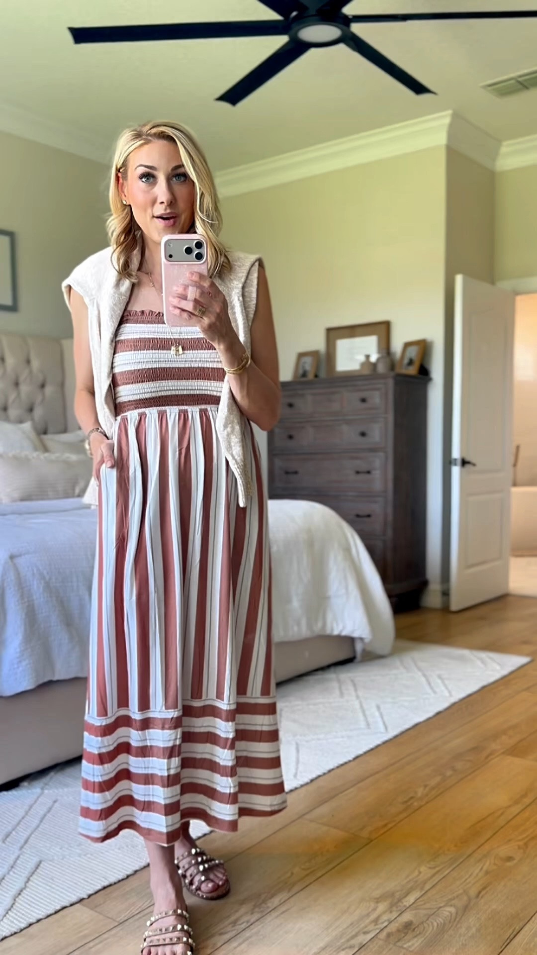 : you found THE dress of summer ☀️
This striped midi is giving EVERYTHING —
smocked bodice 🤍
lightweight cotton blend 🤍
POCKETS 👏🏻
comes in SO many sizes 🤍
I’m styling it TWO different ways so you can see just how versatile it is 🙌🏻
Shop it NOW through the link in my LTK! 🔗
#LTKStyleTip #LTKFinds Graduation Dress outfits Summer Outfits Mothers Day outfits

#LTKSeasonal #LTKgrwm #LTKootd