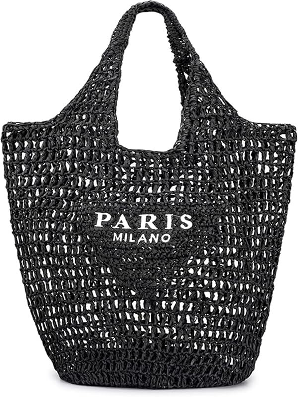 New Woven Bag, Straw Mesh Tote Bag, Beach, Shoulder Bag, Hobo Women, Foldable Large Capacity, for Ho | Amazon (US)