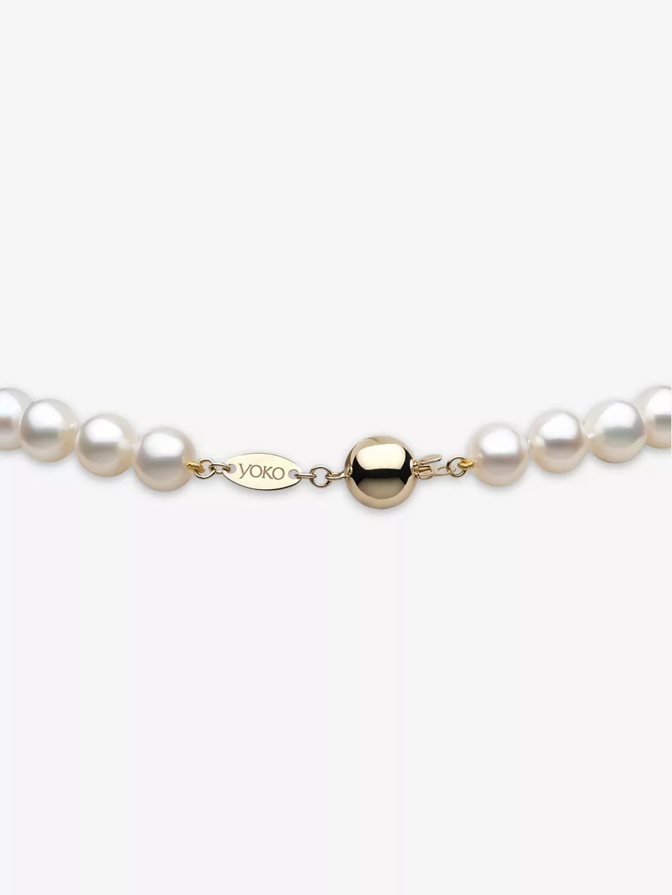 Classic 18ct yellow-gold and freshwater pearl necklace | Selfridges