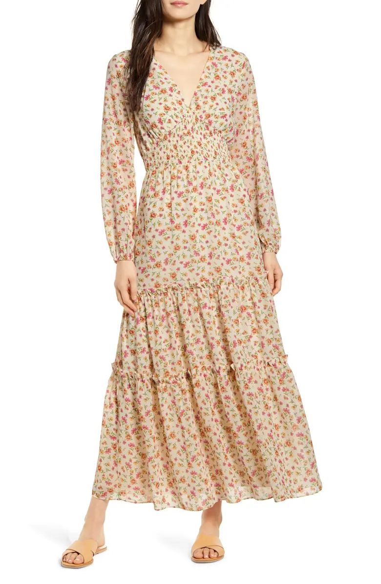 Love in Bloom Long Sleeve Floral Maxi Dress | Nordstrom
