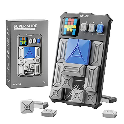 GiiKER Super Slide Puzzle Games, Original 500+ Challenges Brain Teaser Puzzle, Toys for Kids, Travel Games Birthday Gifts Easter Basket Stuffers for Boys Girls, Activities for Road Trips - Moon Grey | Amazon (US)