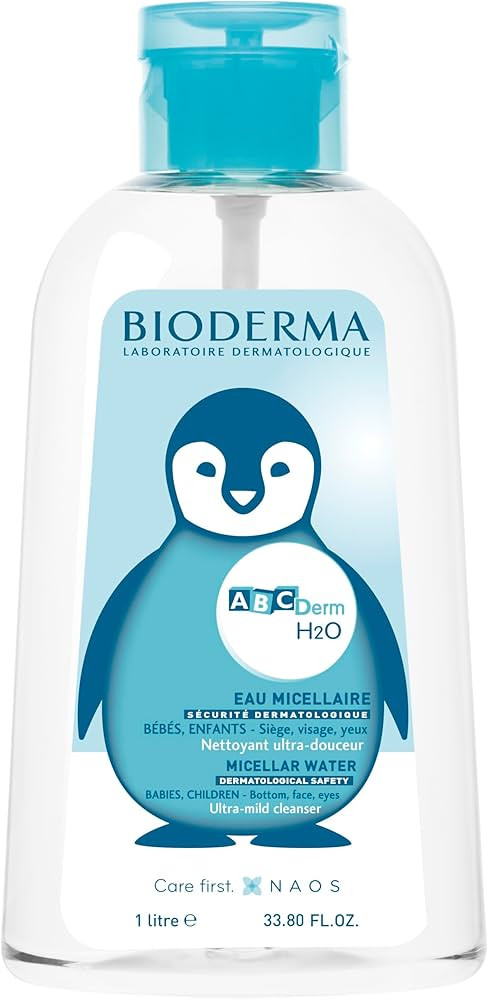 Bioderma ABCDerm H2O - Baby Skin Care - Micellar Cleansing Water for Babies and Kids, Blue, 1lt | Amazon (CA)
