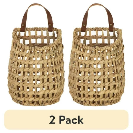 (2 pack) HANGING WOVEN BASKET | Walmart (US)