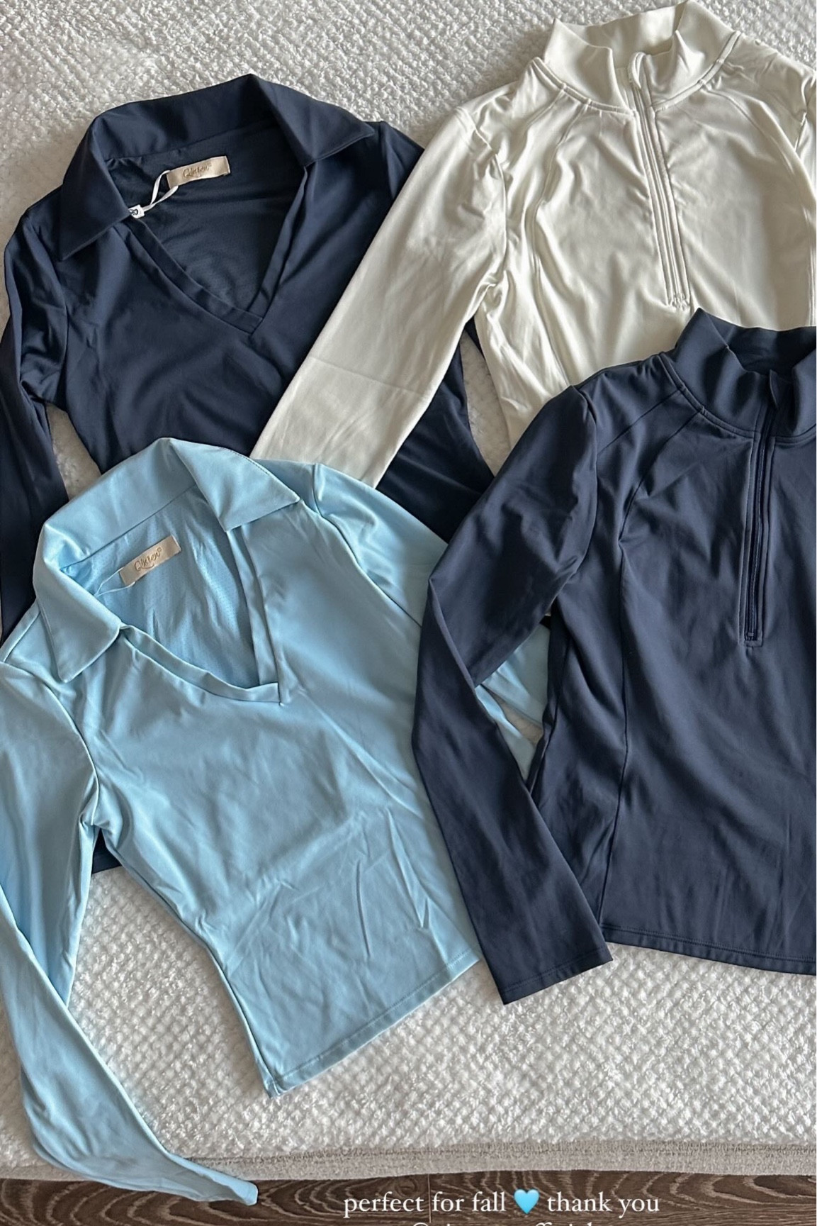 cute stretchy athletic (or athleisure) tops for fall 💙 affordable and flattering! I got size S in all

[amazon fashion finds, lulu jacket, v neck collared pullover long sleeve top, navy jacket, white zip up jackets, easy fall outfit idea, affordable style]

#LTKFindsUnder50 #LTKStyleTip #LTKActive
