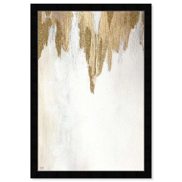 Oliver Gal 'Very Golden' Abstract Framed Wall Art Prints Paint - Gold, White | Bed Bath & Beyond