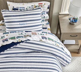 Yarn-Dyed Stripe Quilt & Shams | Pottery Barn Kids