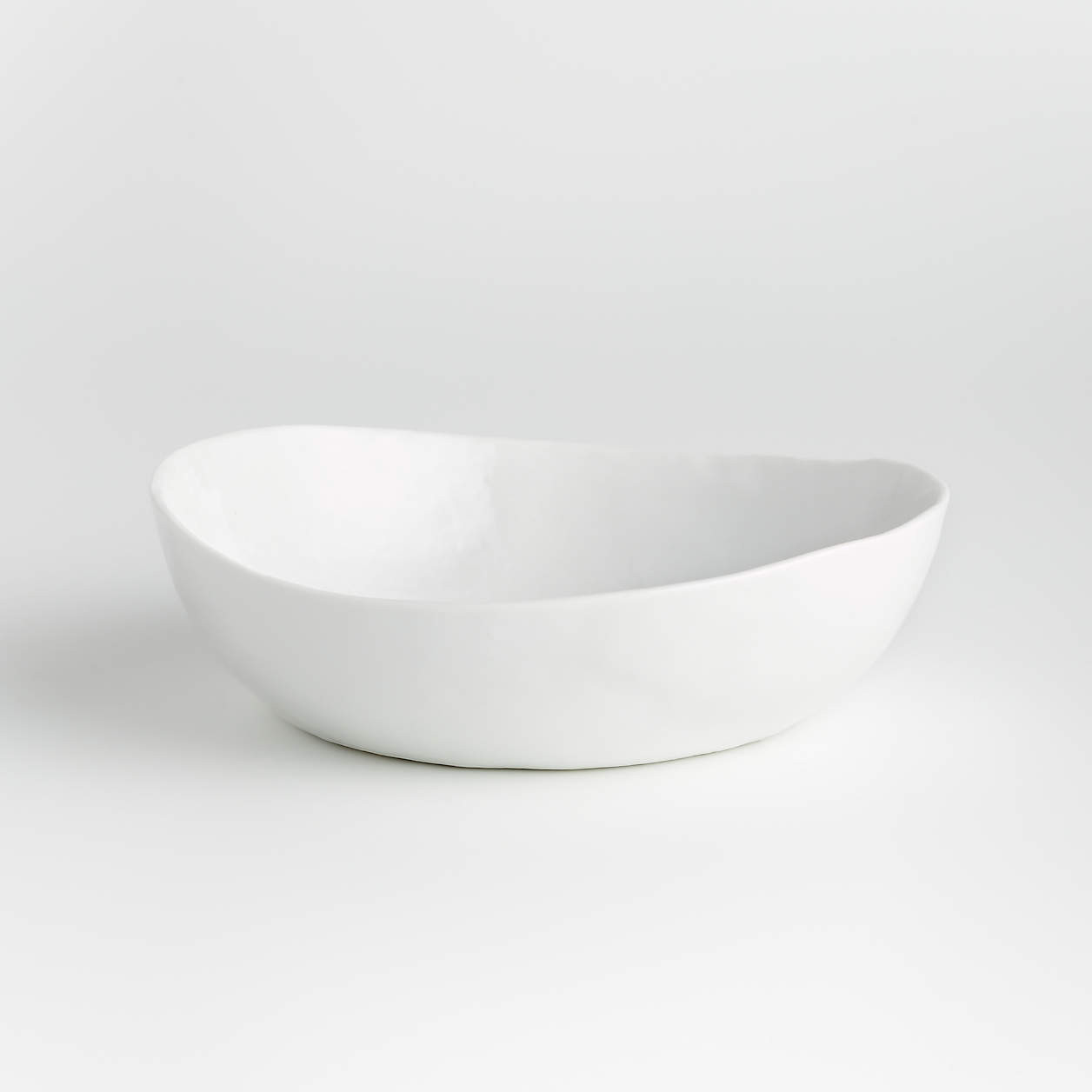 Mercer White Ceramic Dinner Bowl + Reviews | Crate & Barrel | Crate & Barrel
