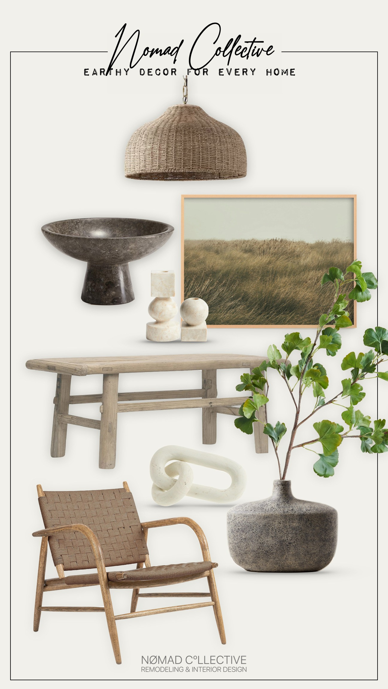 Earthy home decor embraces natural elements like wood, marble, and woven textures to create a warm, organic atmosphere. Neutral tones such as browns, greens, and beiges dominate, evoking a sense of calm and connection with nature.  

 #LTKHome #LTKStyleTip