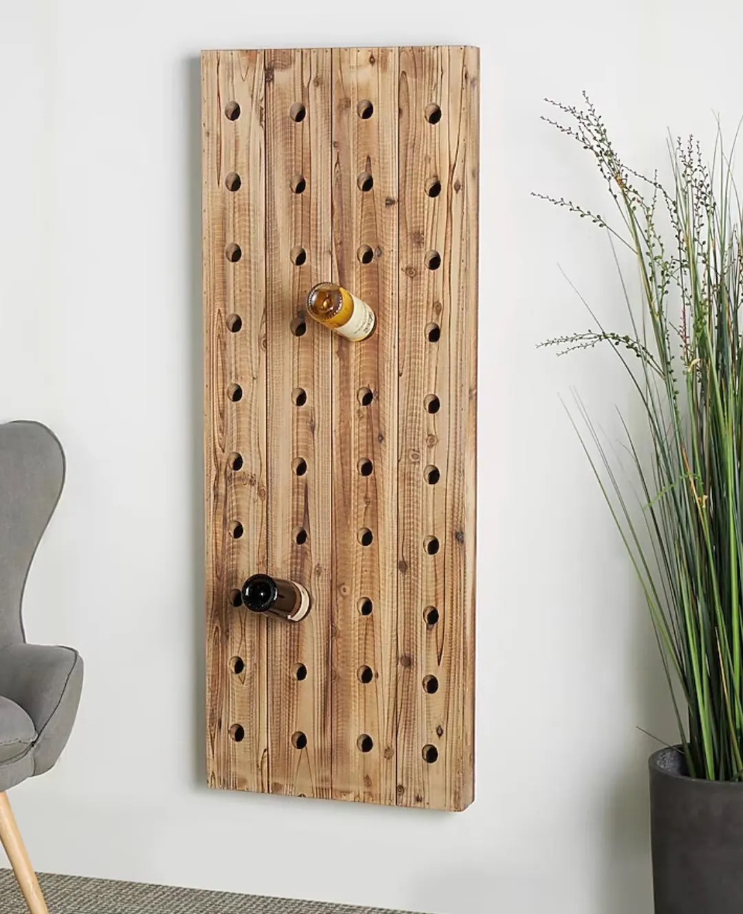 Wine Rack, 40 Bottle Riddling Rack, Wall Mount Bottle Storage, Wood Wine Rack, Farmhouse Decor - ... | Etsy (US)